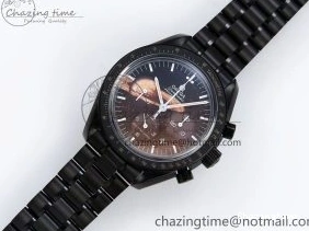 0422 Speedmaster Black Benom PVD Saturn RMF Best Edition on PVD Bracelet Lemania HW StreetReady 7726